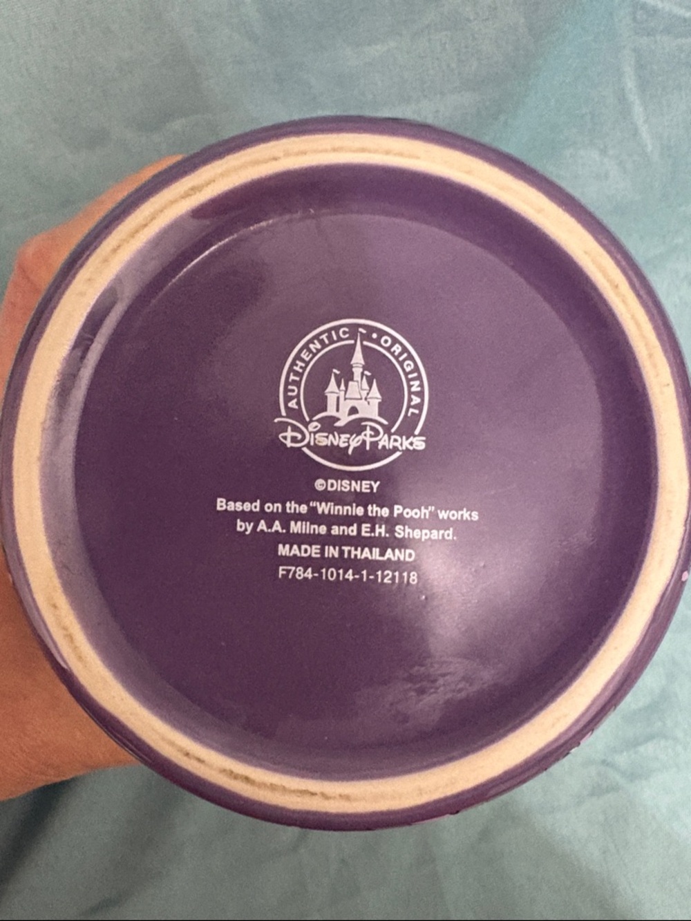 Eeyore Glittery Purple Disney Park Ceramic Mug - Classic Character Coffee Cup - Picture 7 of 7